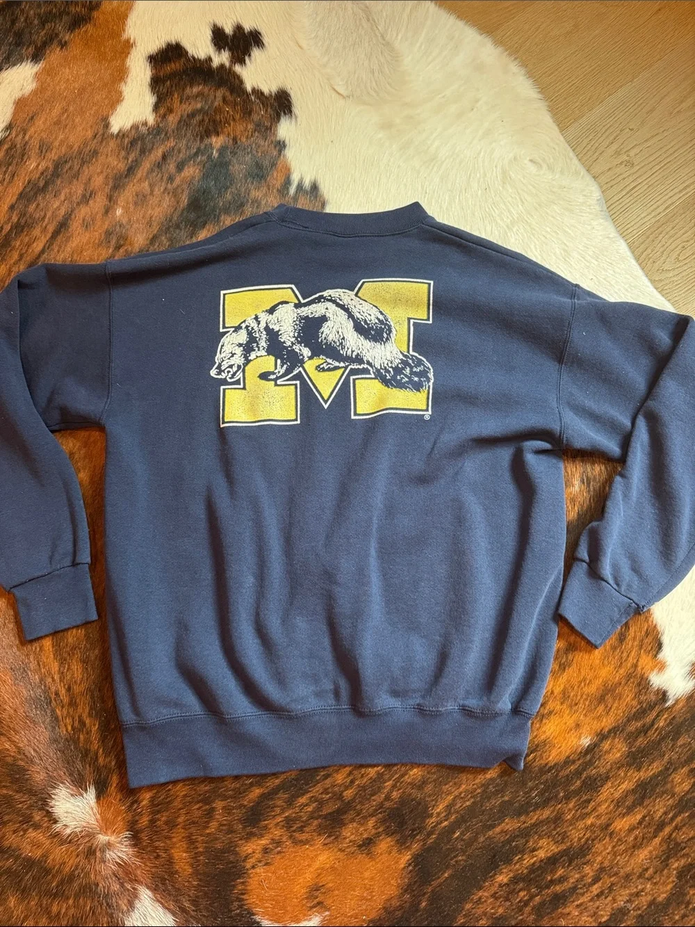 Michigan Graphic Navy Crewneck Sweatshirt